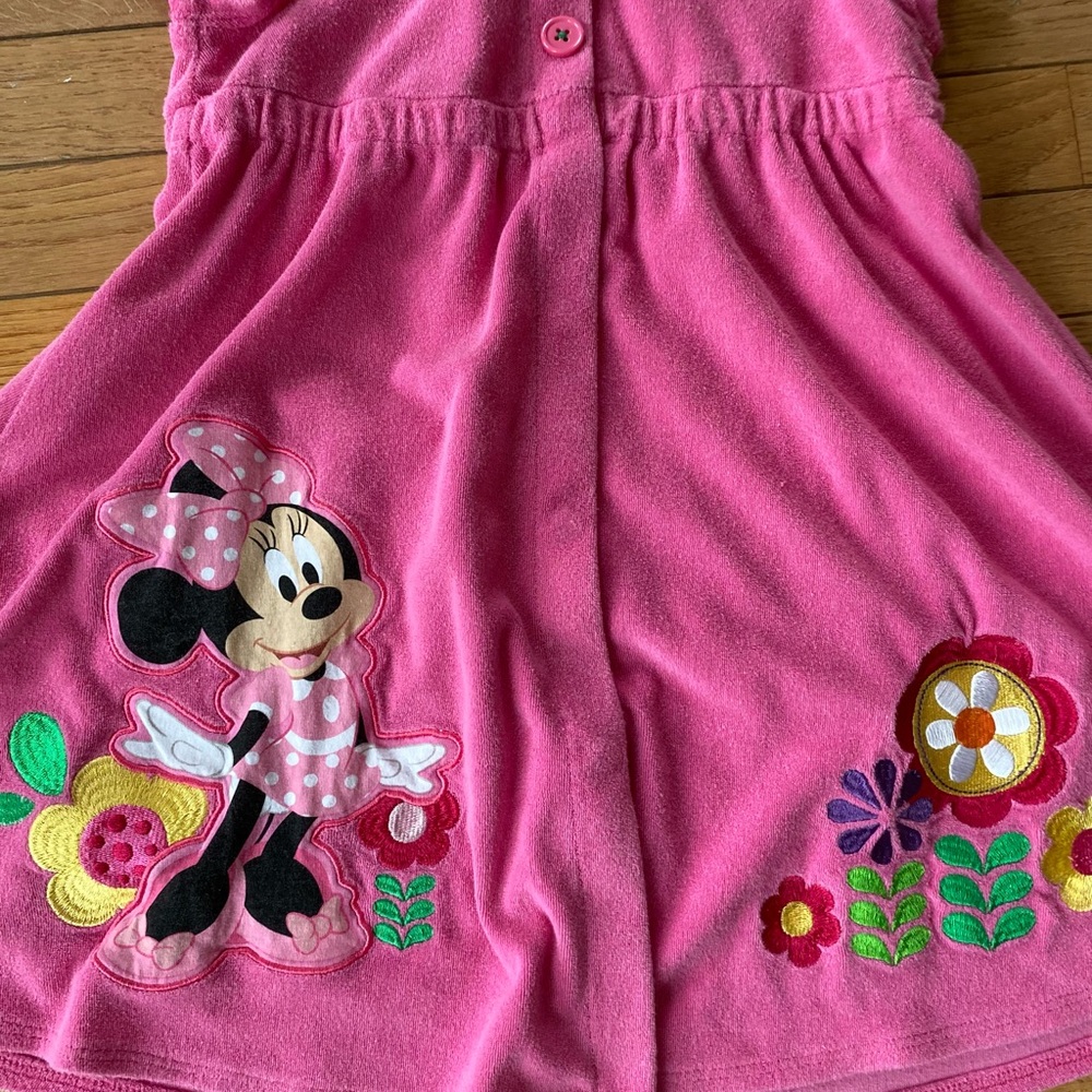 Disney Pink Minnie Mouse girls terry cloth coverup - Picture 5 of 13